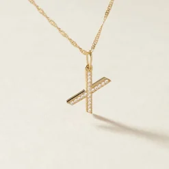 Histoire d'Or Pendentif Lettre X Or Jaune Oxyde Outlet