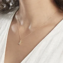 Histoire d'Or Pendentif Lettre X Or Jaune Oxyde Outlet