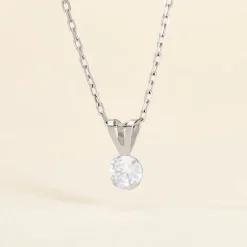 Histoire d'Or Pendentif Mabila Or Blanc Oxyde De Zirconium