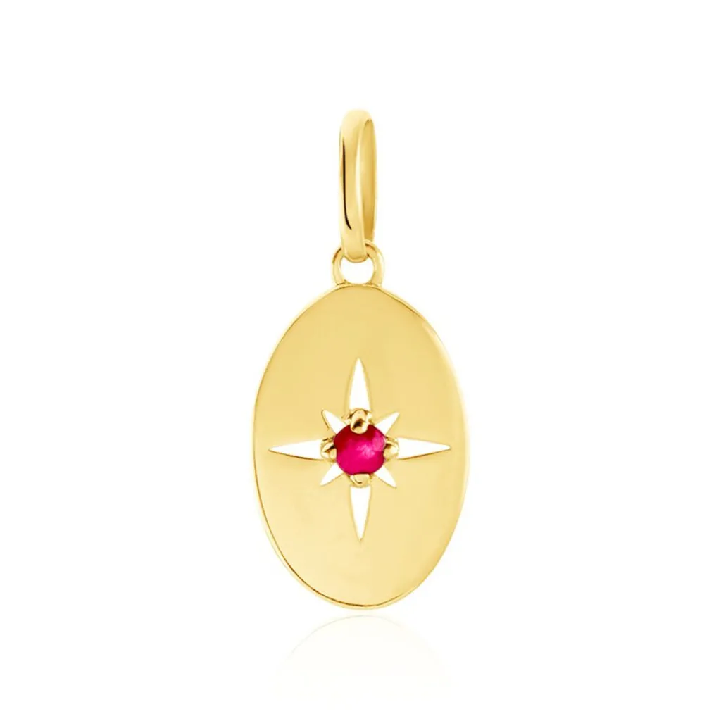 Histoire d'Or Pendentif Melchior or jaune rubis