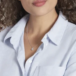 Histoire d'Or Pendentif Miyah Or Blanc Topaze New