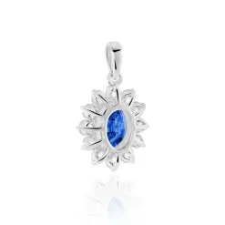 Histoire d'Or Pendentif Diamants or blanc saphir Outlet