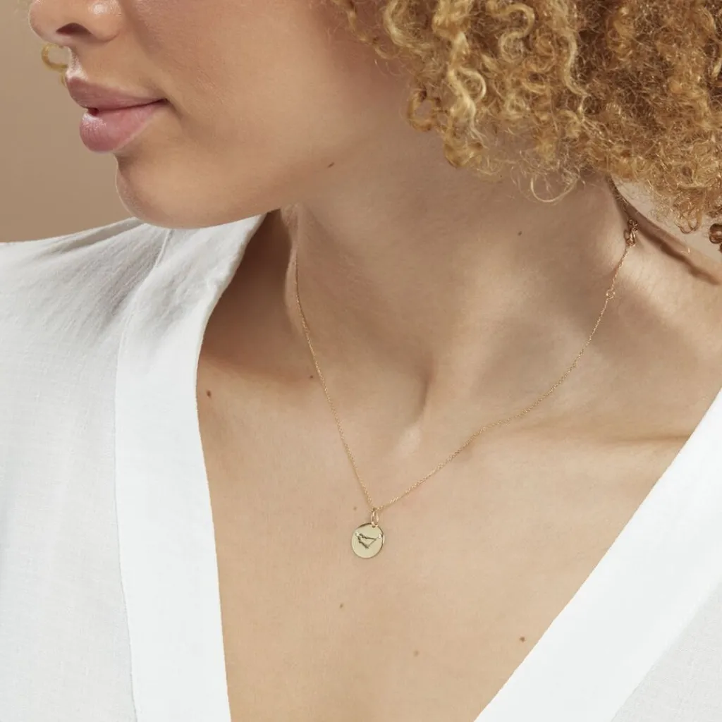 Histoire d'Or Pendentif Or Jaune Astraea Oxyde De Zirconium Sale