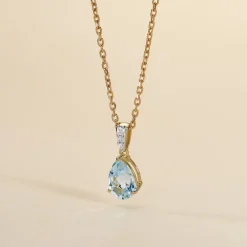 Histoire d'Or Pendentif Or Jaune Gorgel Topaze Oxydes De Zirconium or jaune topaze bleu sky Outlet