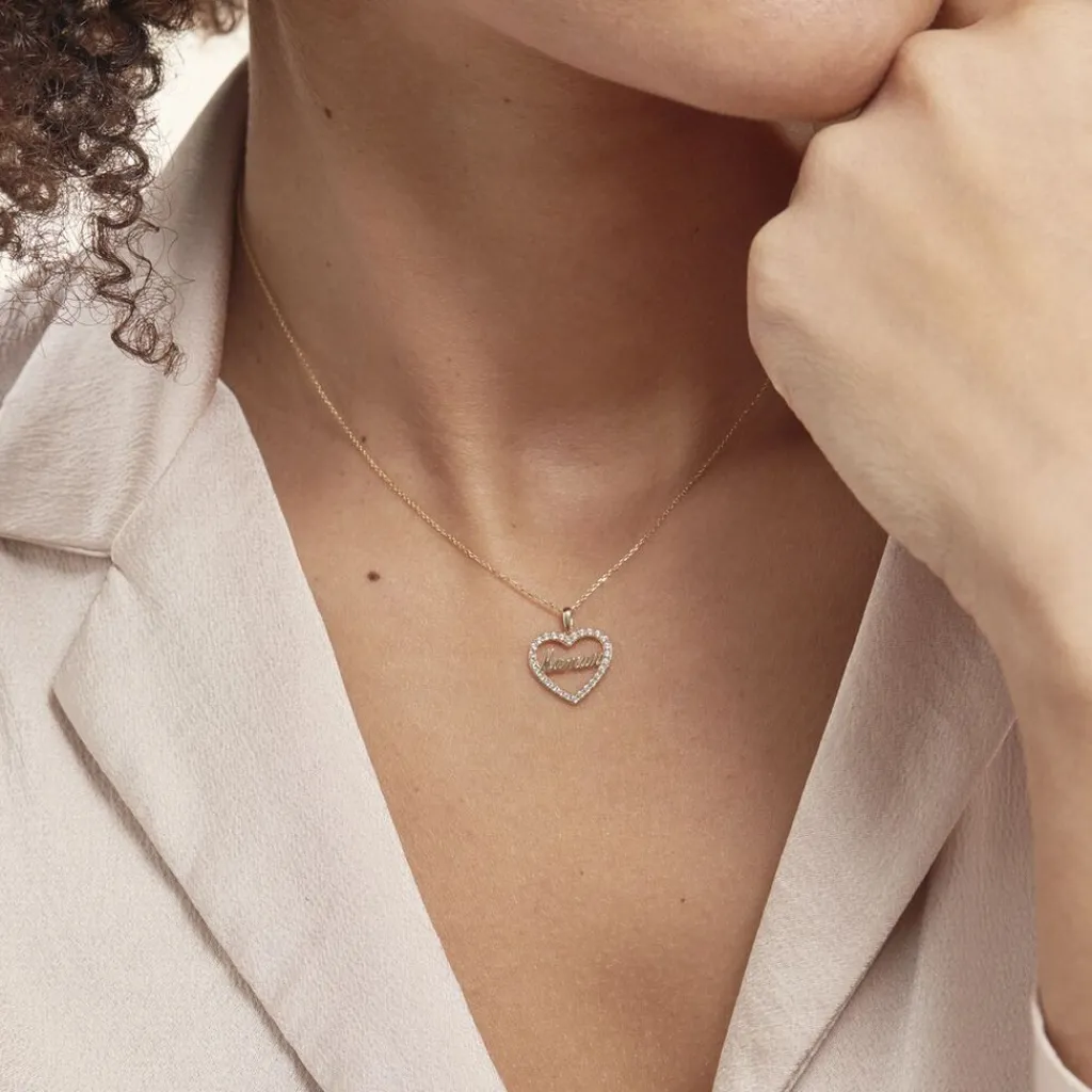 Histoire d'Or Pendentif Or Jaune Ramouna Oxyde De Zirconium Best