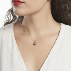 Histoire d'Or Pendentif Phila Or Blanc Perle De Culture De Tahiti Online