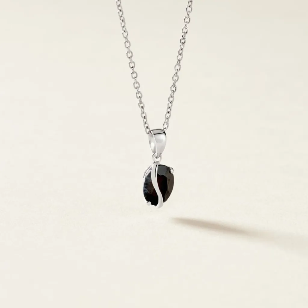 Histoire d'Or Pendentif Prudencia Or Blanc Saphir or blanc saphir noir Discount