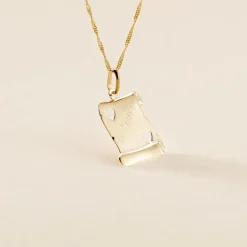 Histoire d'Or Pendentif Sirona Parchemin Message Or Jaune New