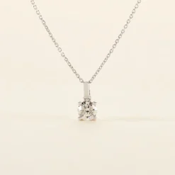 Histoire d'Or Pendentif Solitaire Aphrodite or blanc diamant Best