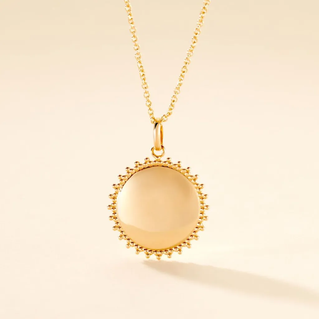 Histoire d'Or Pendentif Sunny Plaque Or Doré plaque or jaune