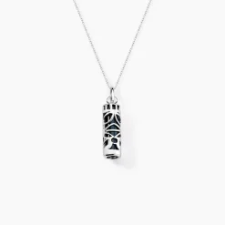 Histoire d'Or Pendentif Tiki Argent Blanc Onyx Best