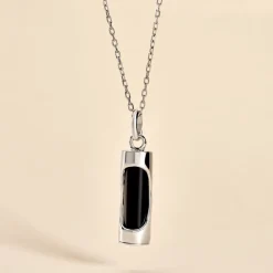 Histoire d'Or Pendentif Tiki Argent Blanc Onyx Best