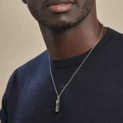 Histoire d'Or Pendentif Tiki Argent Blanc Onyx Best