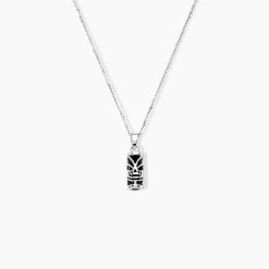 Histoire d'Or Pendentif Tiki Argent Blanc Onyx Best