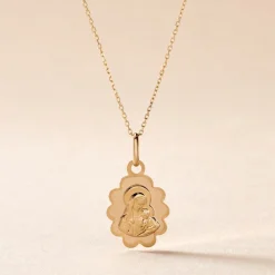 Histoire d'Or Pendentif Vierge Nuage Or Jaune New