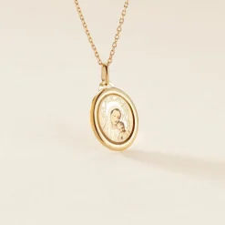 Histoire d'Or Pendentif Vierge Ovale Or Jaune Online