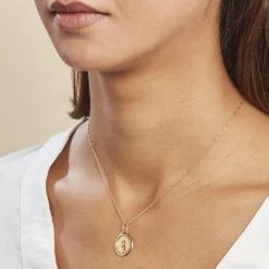 Histoire d'Or Pendentif Vierge Ovale Or Jaune Online