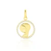 Histoire d'Or Pendentif Vierge Rond Diamante Or Jaune Oxyde De Zirconium Best
