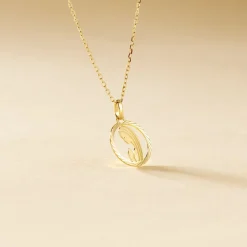 Histoire d'Or Pendentif Vierge Rond Diamante Or Jaune Online