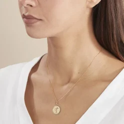 Histoire d'Or Pendentif Vierge Rond Or Jaune Discount