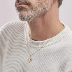 Histoire d'Or Pendentif Vierge Rond Or Jaune Discount