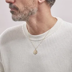 Histoire d'Or Pendentif Vierge Rond Or Jaune Discount