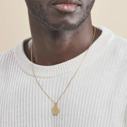 Histoire d'Or Pendentif Vierge Rond Strie Or Jaune Best