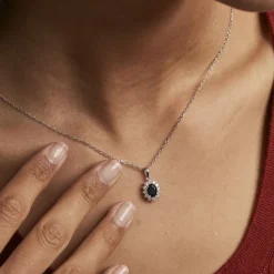 Histoire d'Or Pendentif Vladimir Or Blanc Saphir Et Diamant Online