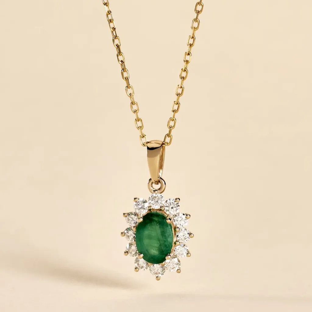 Histoire d'Or Pendentif Vladimir Or Jaune Rubis Diamants or jaune emeraude Clearance