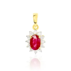Histoire d'Or Pendentif Vladimir Diamants or jaune rubis Best