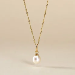 Histoire d'Or Pendentif Yoela Or Jaune Perle De Culture Discount