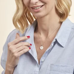 Histoire d'Or Pendentif Zodiaque Rond Argent Blanc New