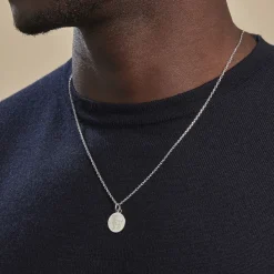 Histoire d'Or Pendentif Zodiaque Rond Argent Blanc New