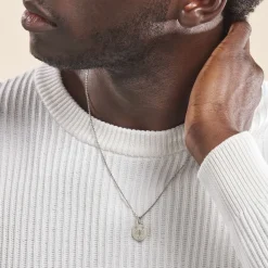 Histoire d'Or Pendentif Zodiaque Rond Argent Blanc Sale