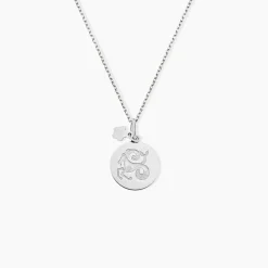 Histoire d'Or Pendentif Zodiaque Rond Argent Blanc Sale