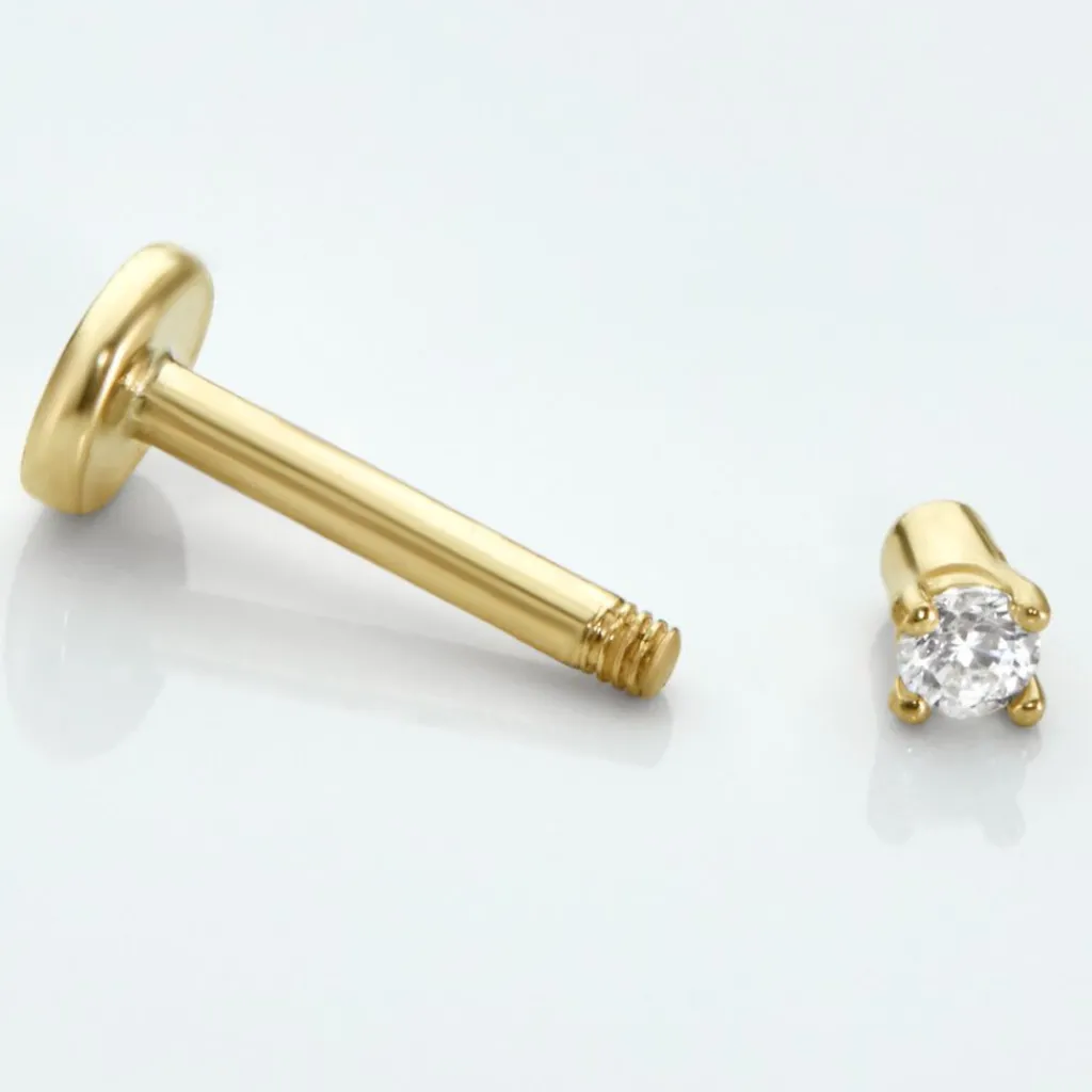 Histoire d'Or Piercing De Labret Or Jaune Catala Oxyde De Zirconium Outlet