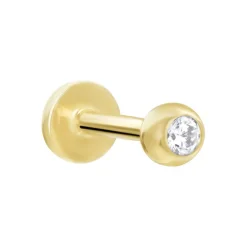 Histoire d'Or Piercing De Labret Or Jaune Acanta Oxyde De Zirconium Best