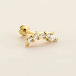 Histoire d'Or Piercing D'hélix Alicante Acier Jaune Cristal Discount