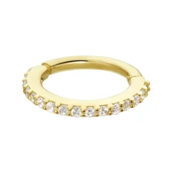 Histoire d'Or Piercing D'oreille Or Jaune Amaranthe Oxydes De Zirconium Hot