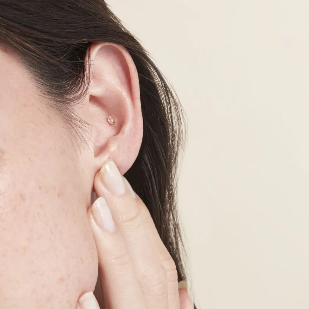 Histoire d'Or Piercing D'oreille Or Jaune Albiza Oxyde De Zirconium Outlet