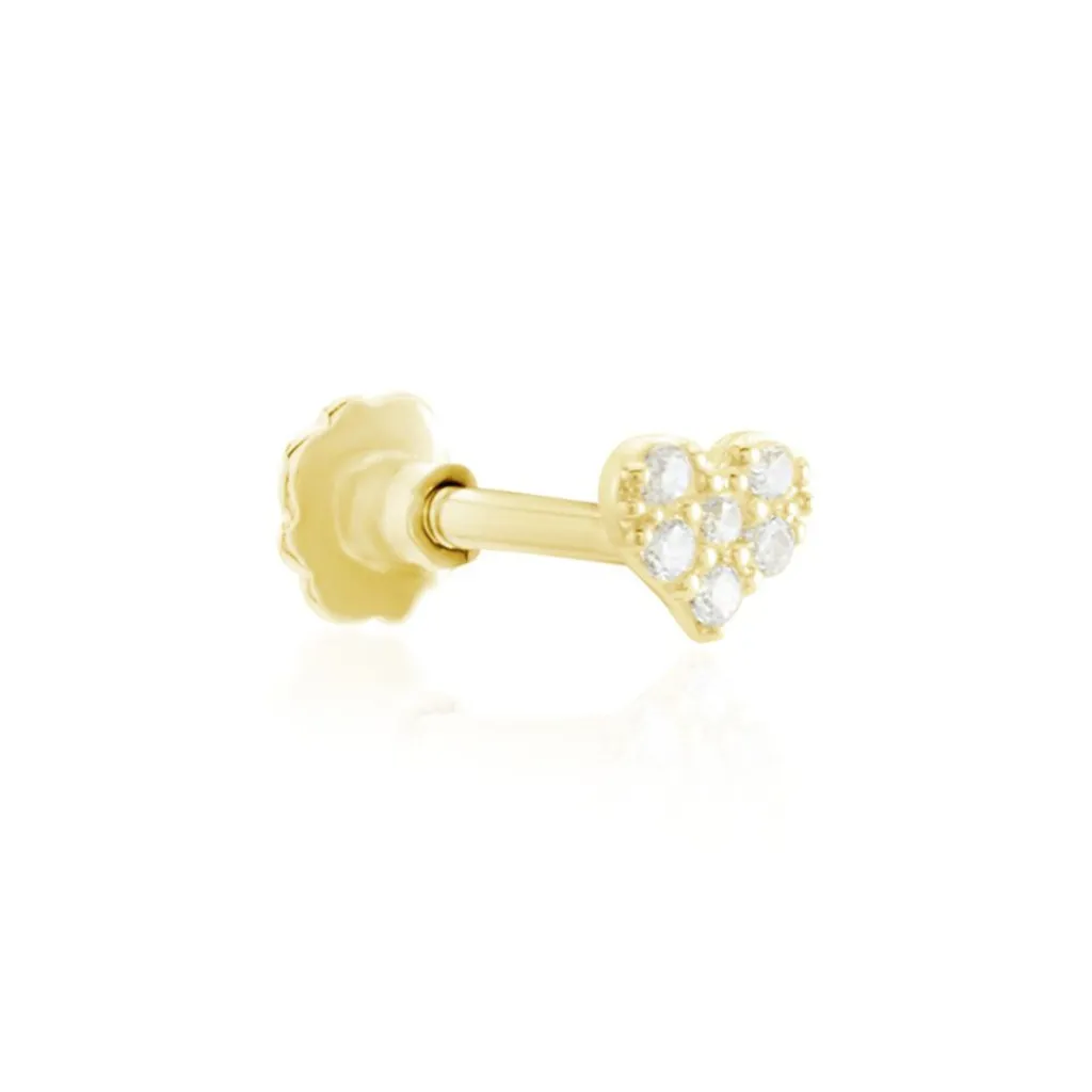 Histoire d'Or Piercing D'oreille Or Jaune Adasonia Oxydes De Zirconium Hot