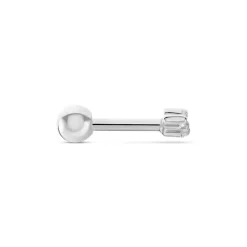 Histoire d'Or Piercing D'oreille Unitaire Acadia Argent Blanc Oxyde De Zirconium