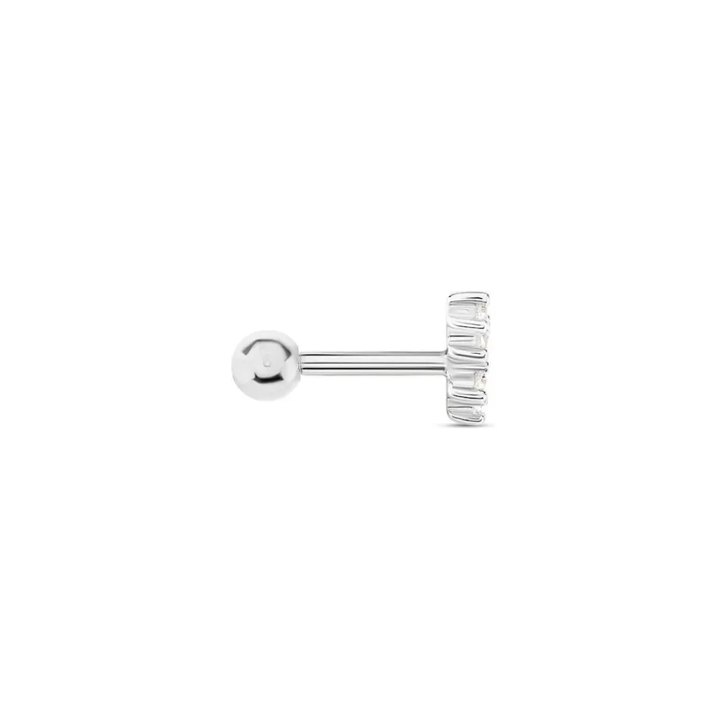 Histoire d'Or Piercing D'oreille Unitaire Roseau Argent Blanc Oxyde De Zirconium Sale