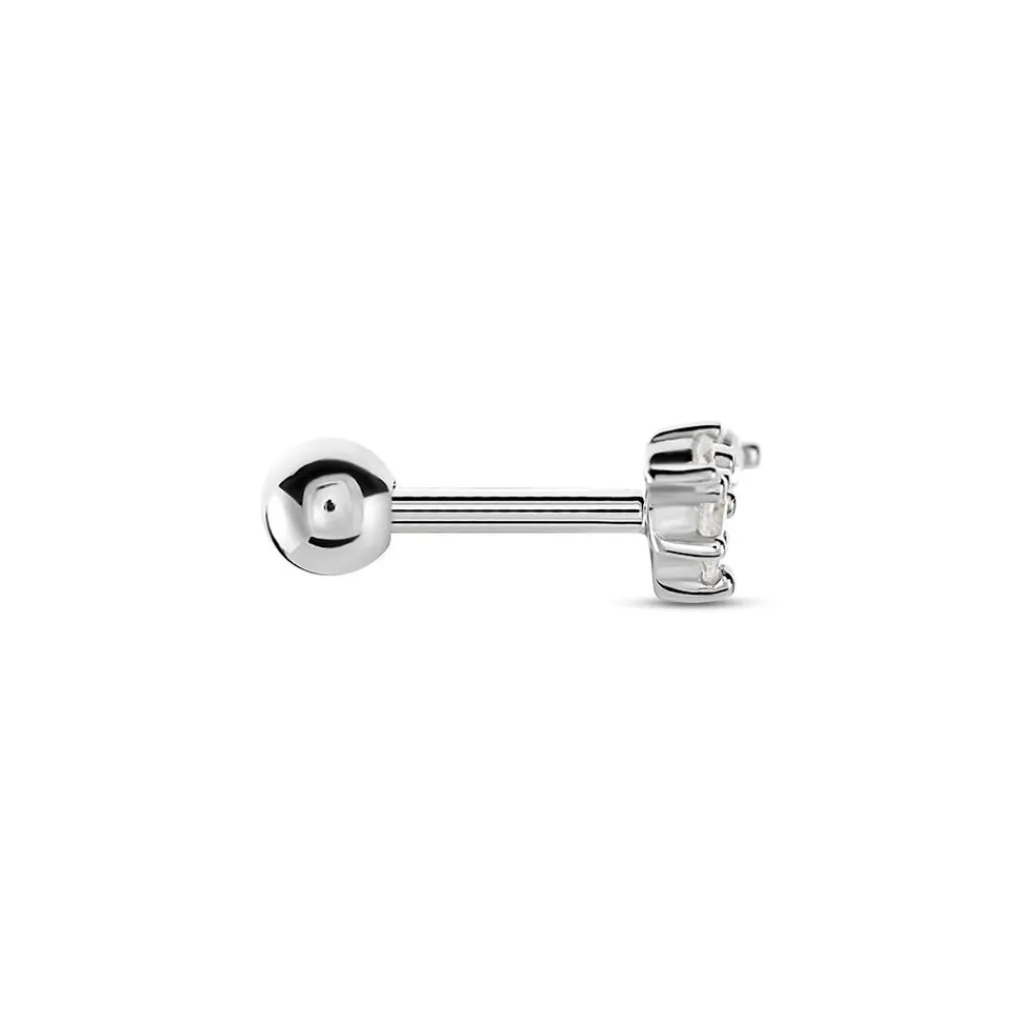 Histoire d'Or Piercing D'oreille Unitaire Nara Argent Blanc Oxyde De Zirconium Outlet