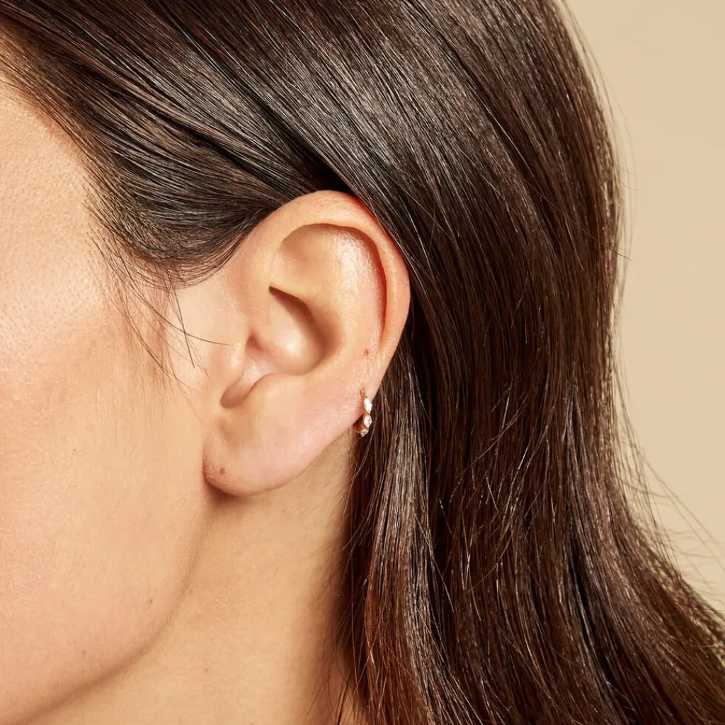 Histoire d'Or Piercing D'oreille Unitaire Rajya Or Jaune Oxyde De Zirconium Online