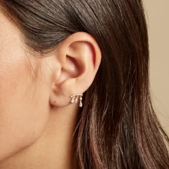 Histoire d'Or Piercing D'oreille Unitaire  Tyrese Or Jaune Oxyde De Zirconium Best