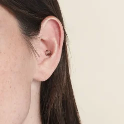 Histoire d'Or Piercing D'oreilles Unitaire Acier Blanc Coos Hot