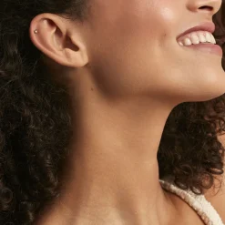 Histoire d'Or Piercing D'oreilles Unitaire Acier Doré Piia Oxyde De Zirconium acier doré oxyde kaki Sale