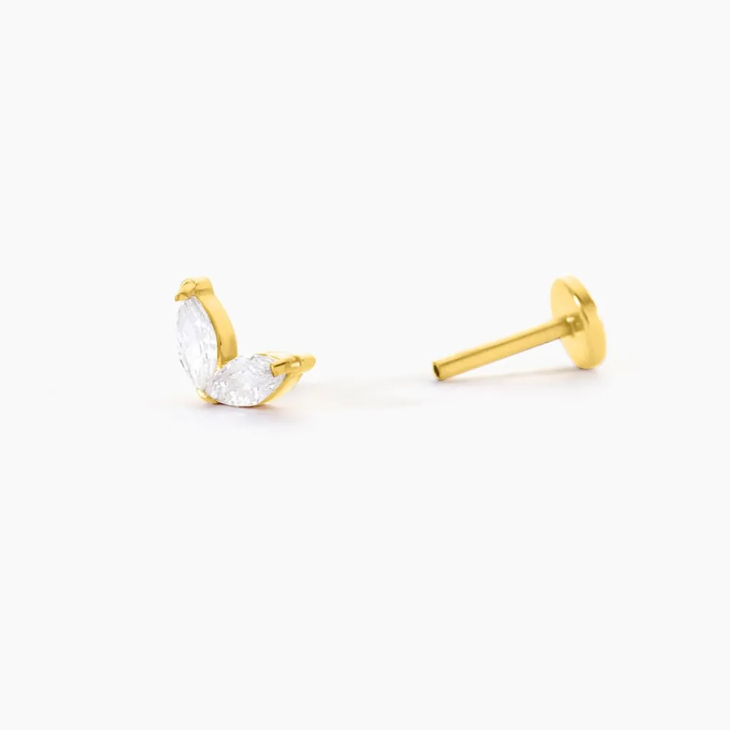 Histoire d'Or Piercing Judie Acier Jaune Oxyde De Zirconium Sale