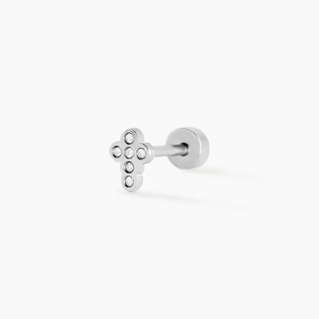 Histoire d'Or Piercing Maanta De Zirconium acier blanc oxyde Clearance